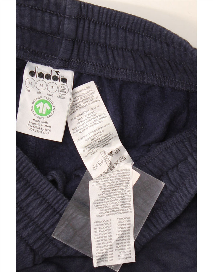 Diadora Mens Tracksuit Trousers Joggers Medium  Navy Blue Cotton