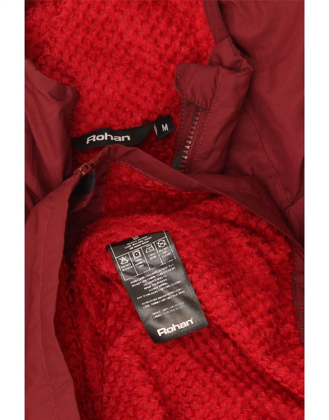 Rohan Mens Hooded Windbreaker Jacket UK 38 Medium Burgundy Polyester
