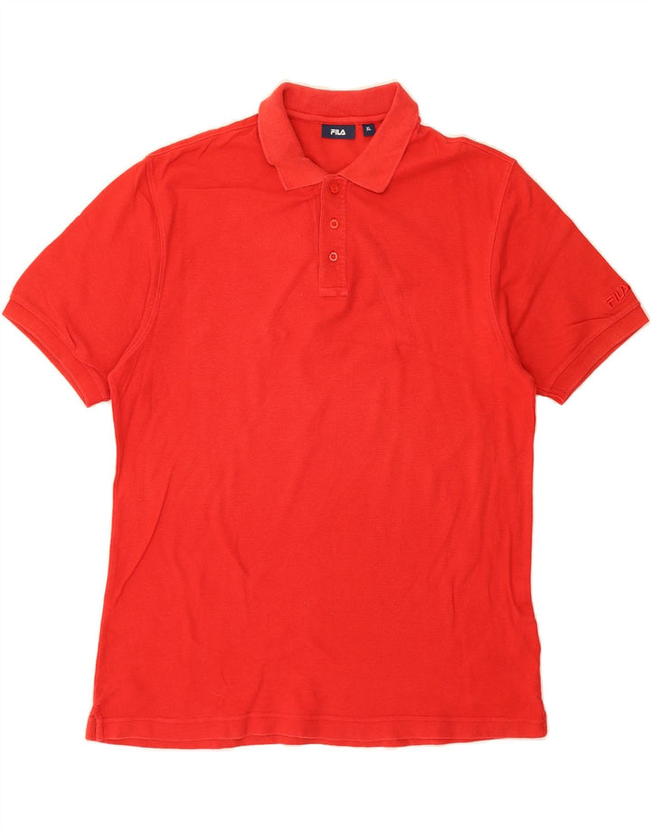 FILA Mens Polo Shirt XL Red Cotton Vintage Fila and Second-Hand Fila from Messina Hembry 