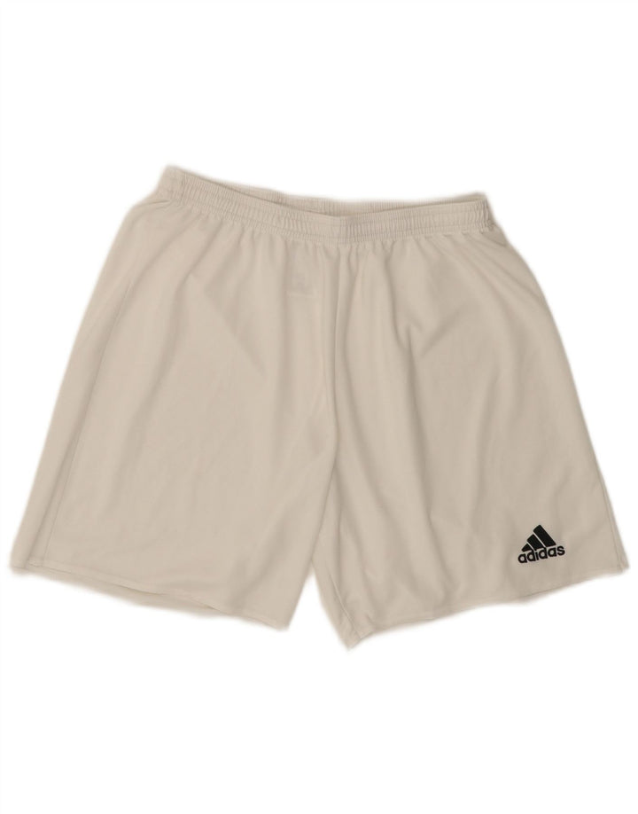 ADIDAS Mens Climalite Sport Shorts Large  White Polyester