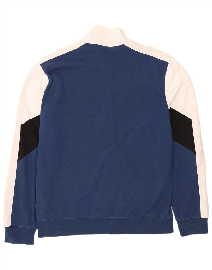 CHAMPION Mens Tracksuit Top Jacket XL Blue Colourblock Cotton