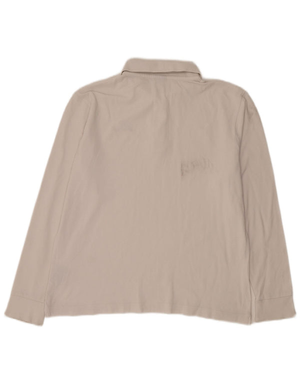 Kappa Mens Long Sleeve Polo Shirt Medium White Cotton