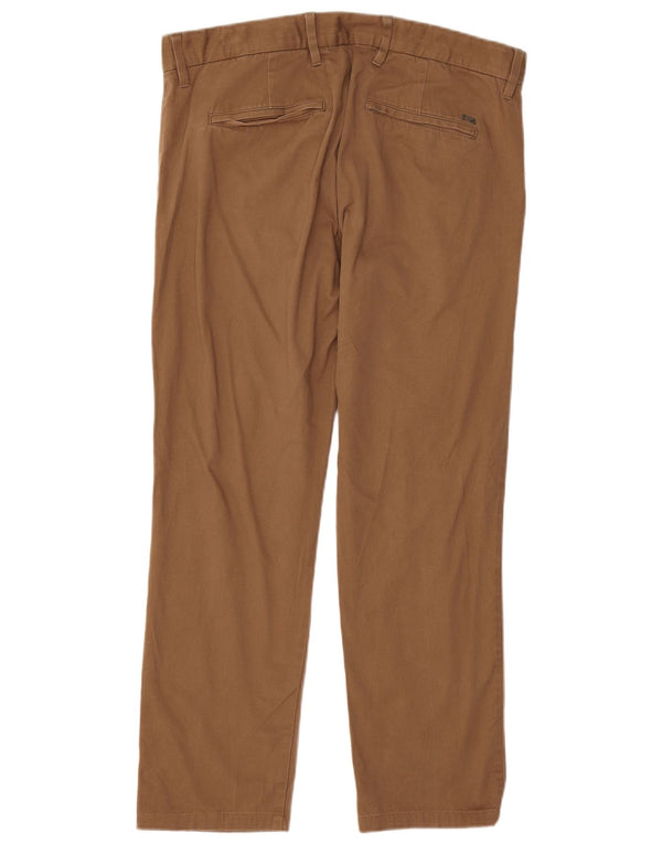 Emporio Armani Mens Chino Trousers IT 52 Large W36 L28 Brown Cotton