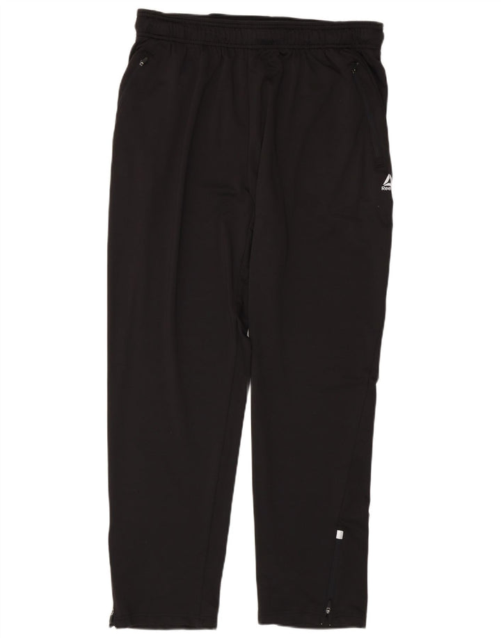 Reebok Mens Tracksuit Trousers Large  Black Polyester