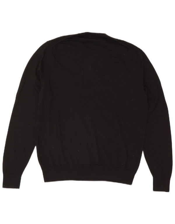 Paul Smith Mens Crew Neck Jumper Sweater Large Black Wool