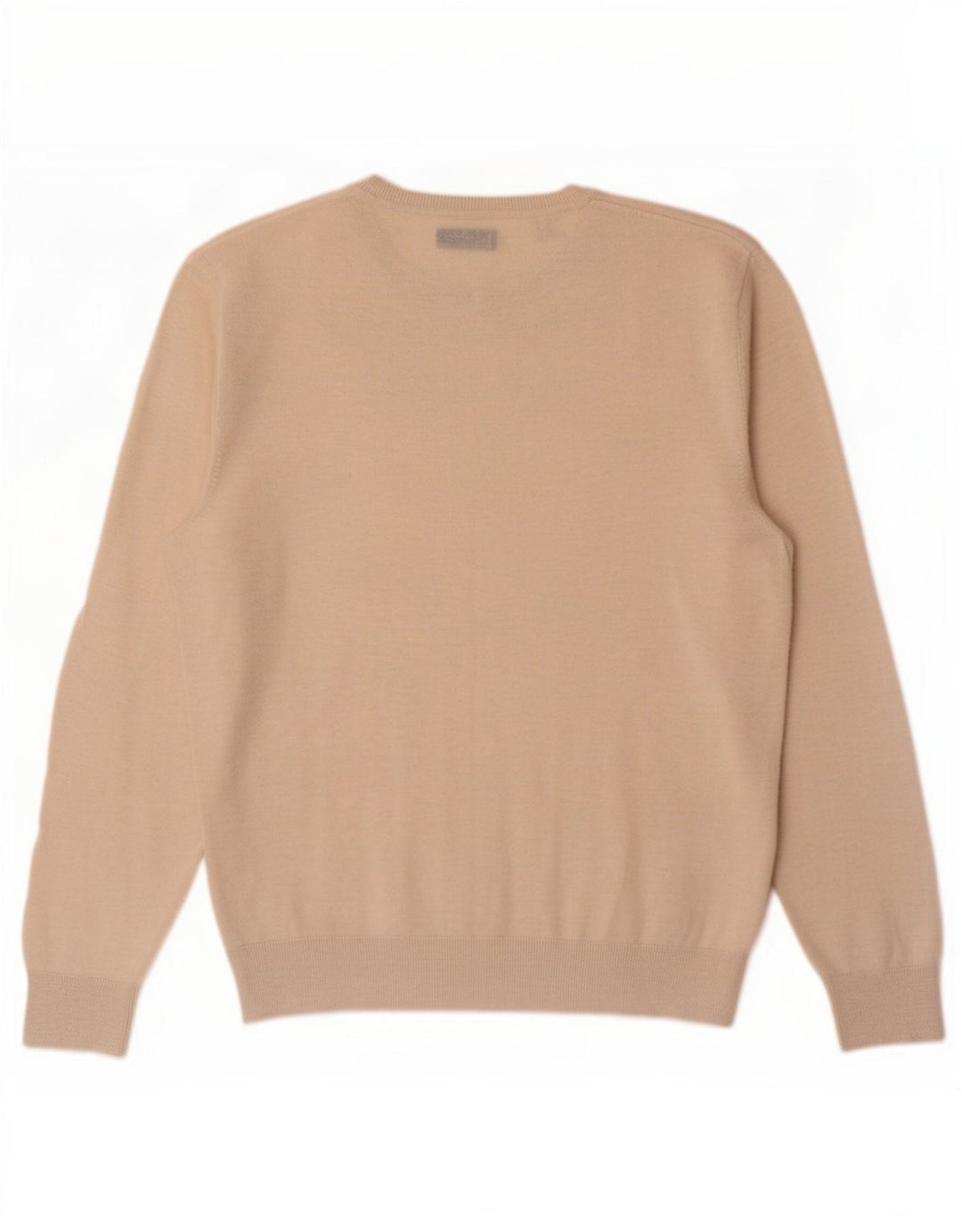 Gant Mens Crew Neck Jumper Sweater Large Beige Linen