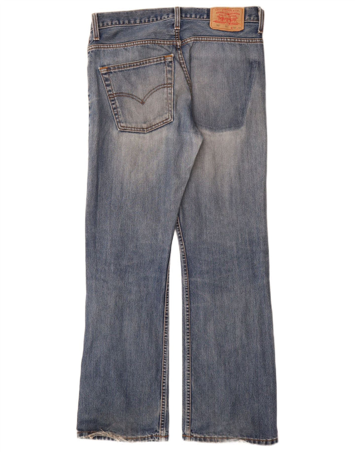 Levi's Mens 507 Bootcut Jeans W32 L32 Blue Cotton