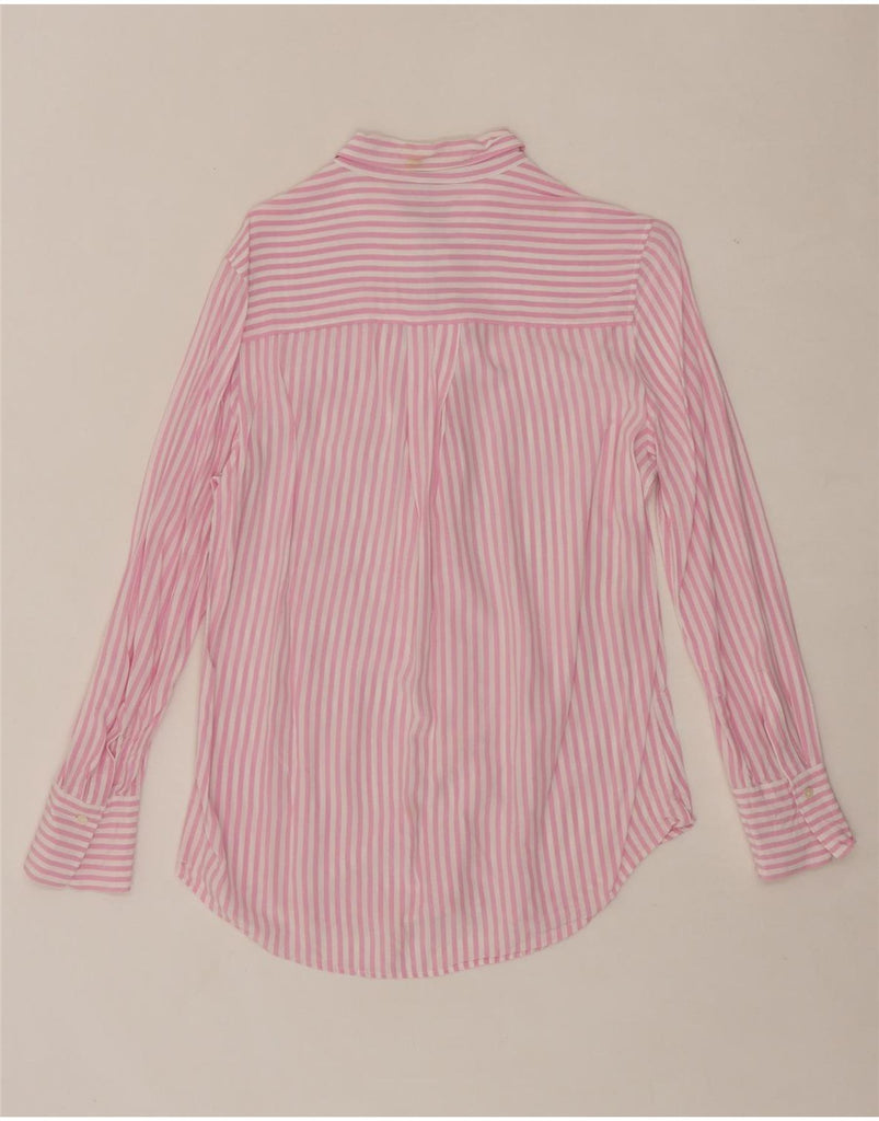TOMMY HILFIGER Womens Shirt US 8 Medium Pink Striped Cotton Vintage Tommy Hilfiger and Second-Hand Tommy Hilfiger from Messina Hembry 
