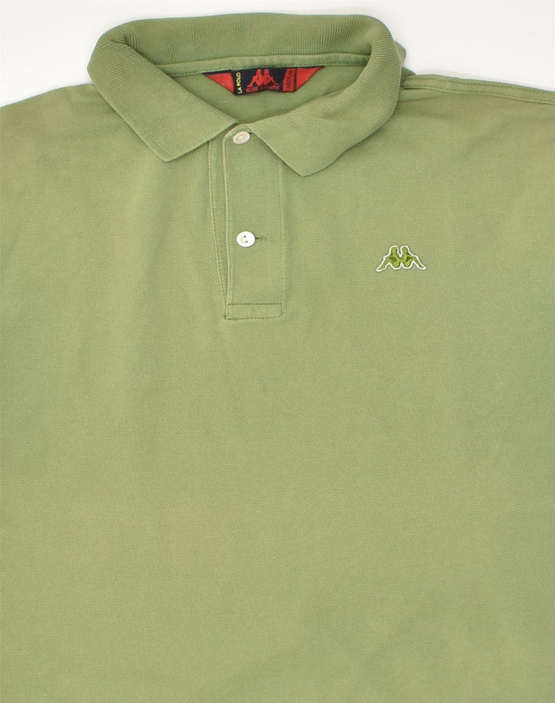 KAPPA Mens Polo Shirt Medium Green Cotton | Vintage Kappa | Thrift | Second-Hand Kappa | Used Clothing | Messina Hembry 