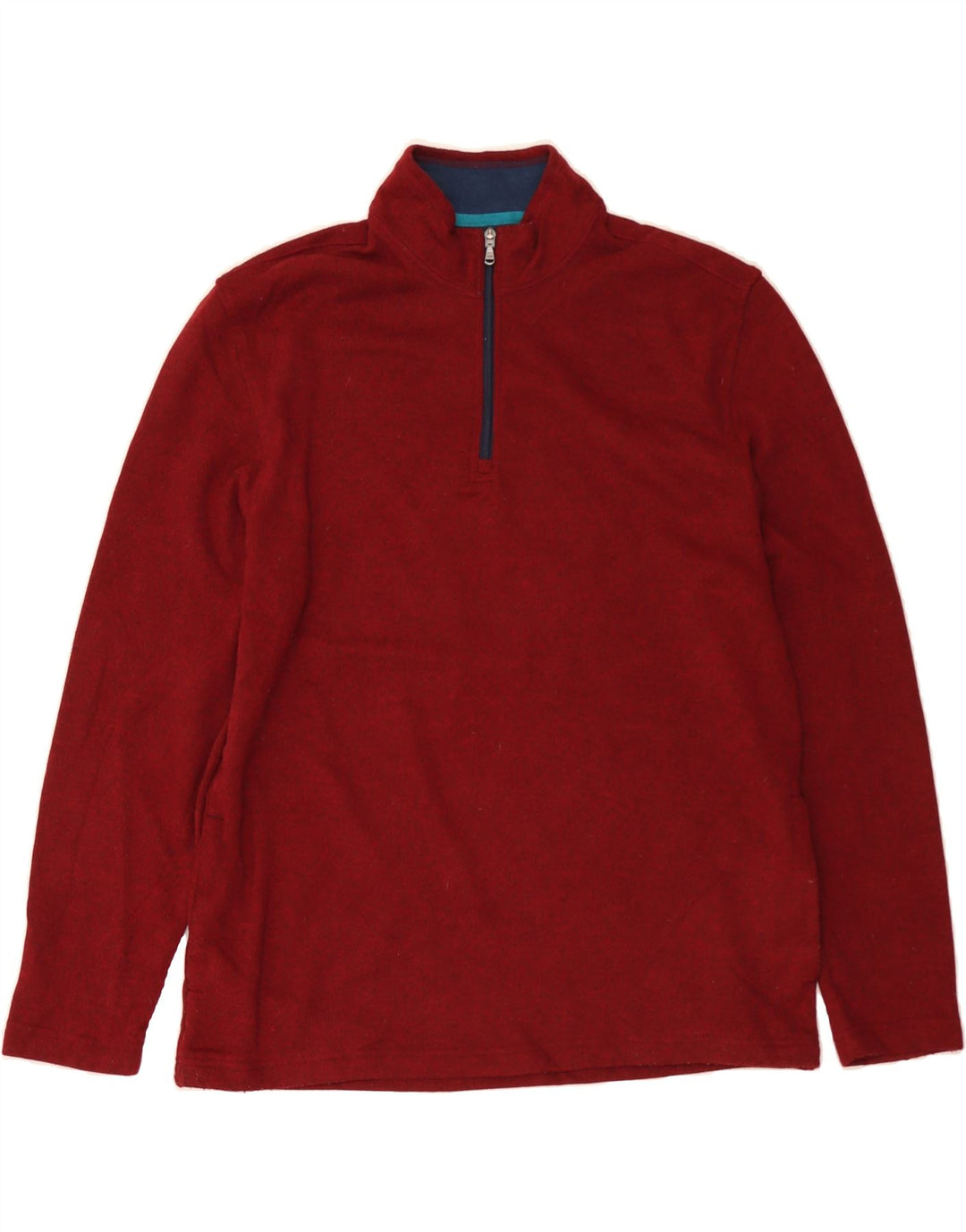 IZOD Mens Zip Neck Sweatshirt Jumper Large Burgundy Polyester Vintage Izod and Second-Hand Izod from Messina Hembry 