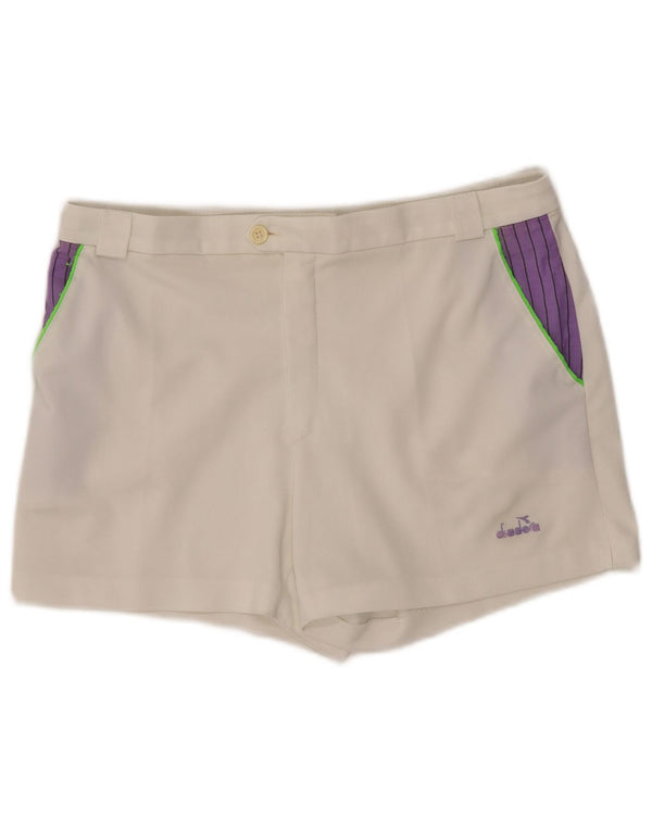 Diadora Womens Chino Shorts W33 Large White Colourblock