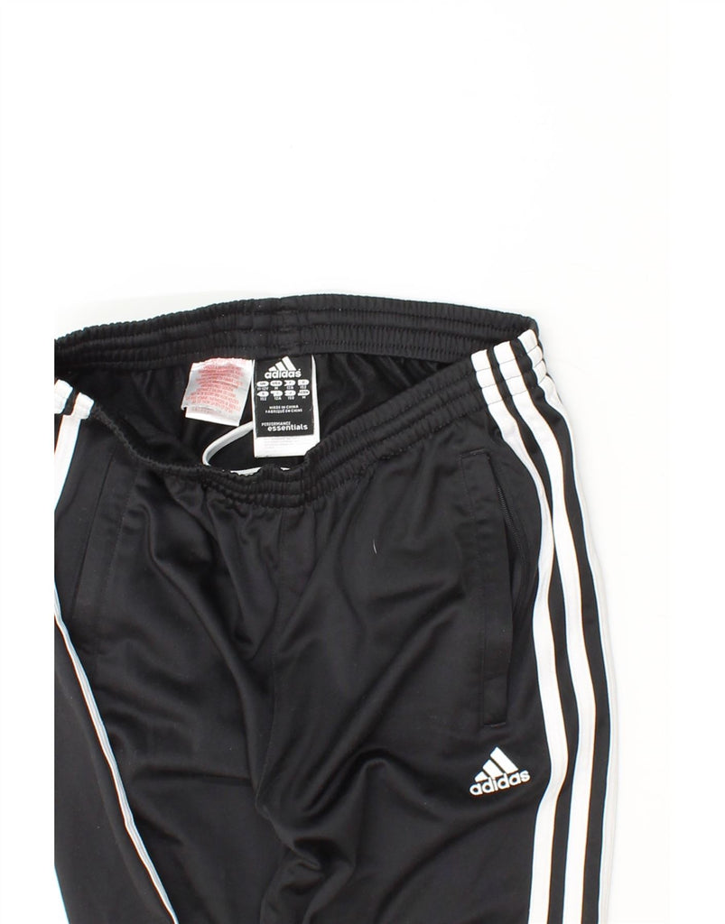 ADIDAS Boys Tracksuit Trousers 11-12 Years Medium Black Polyester Vintage Adidas and Second-Hand Adidas from Messina Hembry 