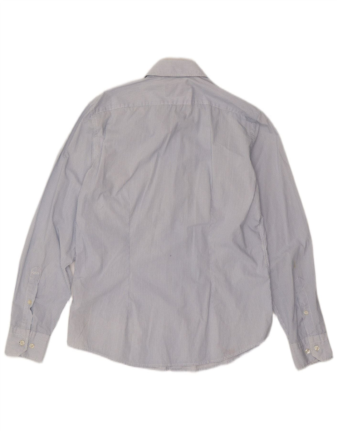 Gas Mens Shirt Large Blue Spotted Cotton