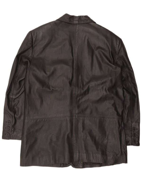 Vintage Mens Leather Jacket UK 44 2XL Black Leather