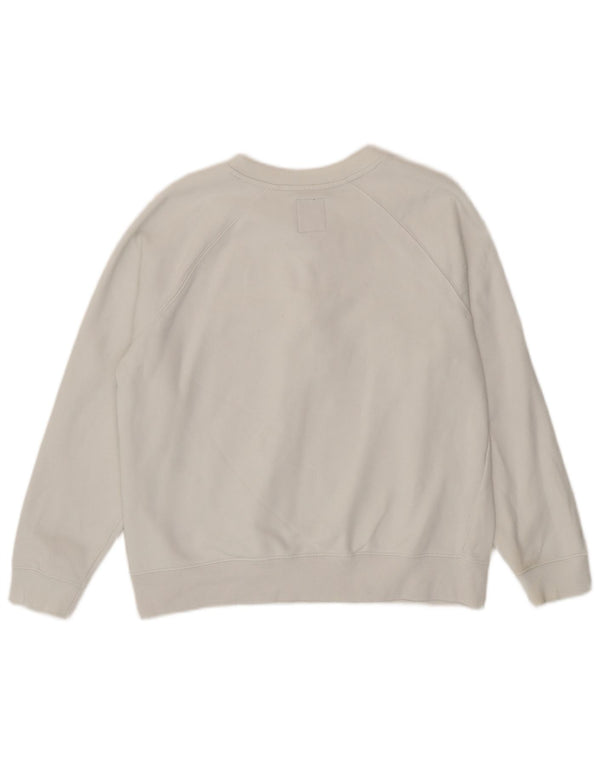 Crew Clothing Womens Sweatshirt Jumper UK 14 Large White Cotton