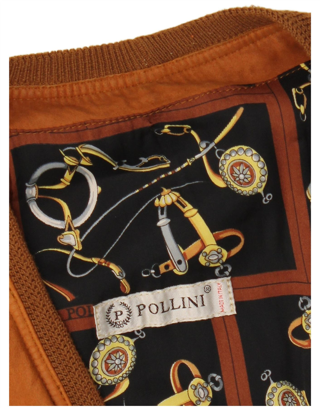 Pollini Mens Leather Gilet UK 40 Large Brown