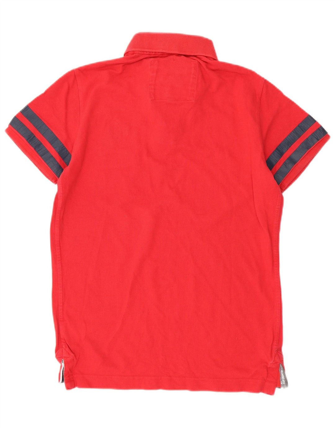 Superdry Mens Graphic Polo Shirt Large Red Striped Cotton