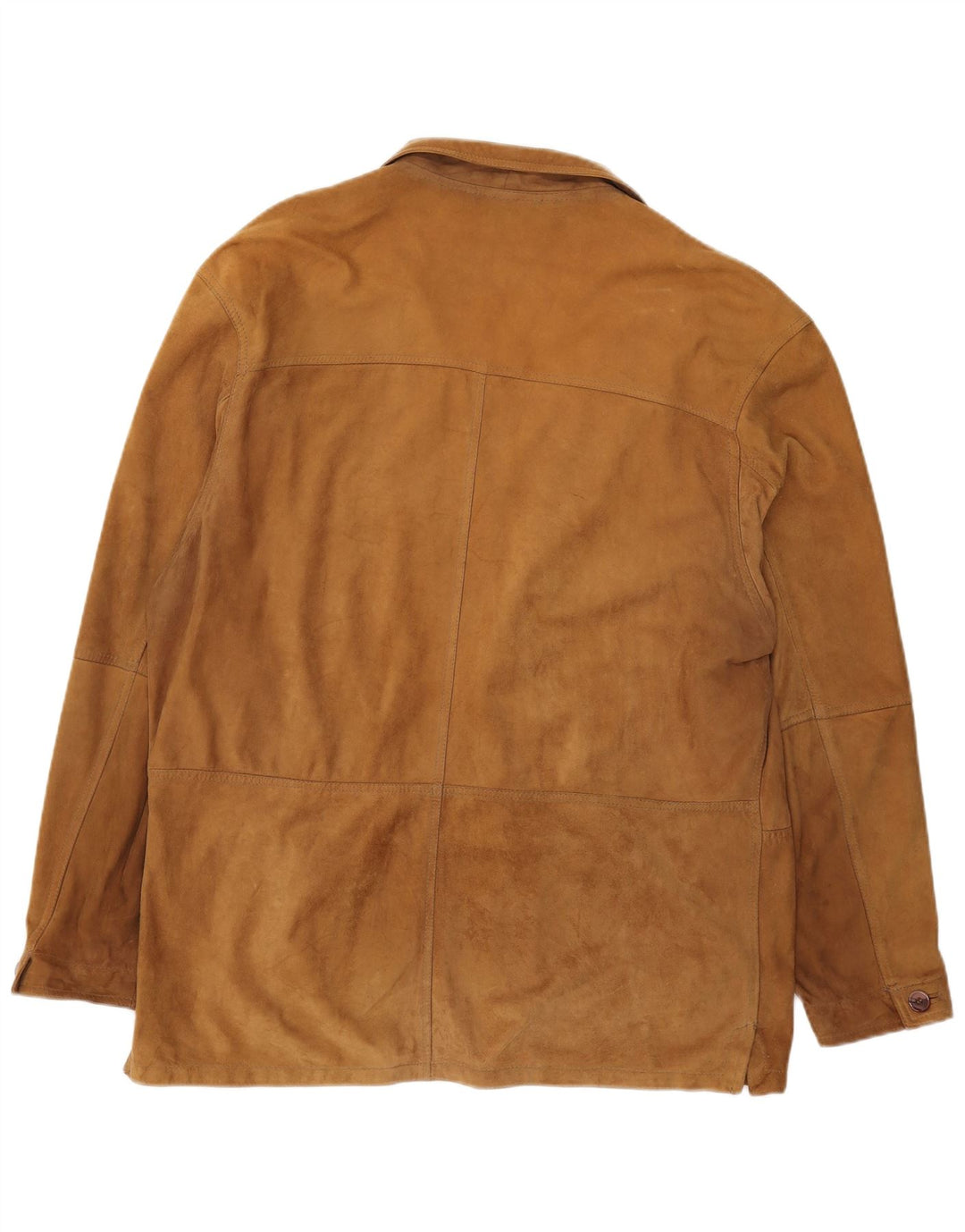 VINTAGE Mens 2 Button Suede Blazer Jacket UK 42 XL Brown Leather