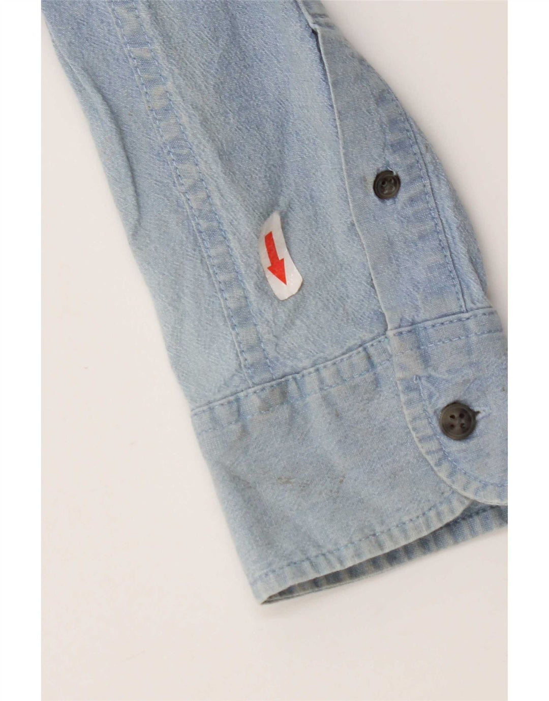 Wrangler Mens Denim Shirt Large Blue Cotton