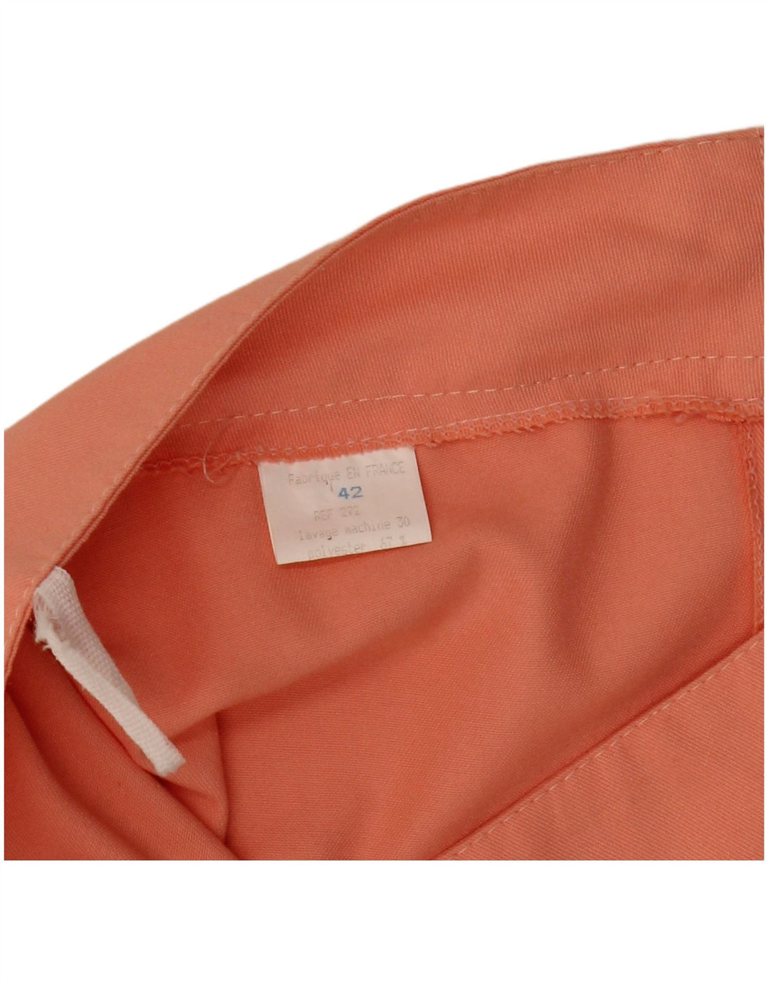 Vintage Womens Pleated Skirt EU 42 Large W30 Orange Polyester