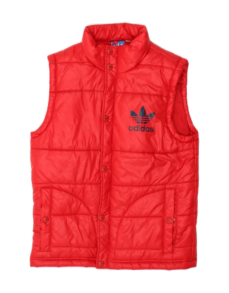 ADIDAS Mens Padded Gilet UK 36 Small Red Polyester Vintage Adidas and Second-Hand Adidas from Messina Hembry 