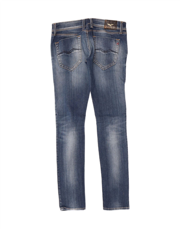 REPLAY Womens Skinny Jeans W28 L29 Blue Vintage Replay and Second-Hand Replay from Messina Hembry 