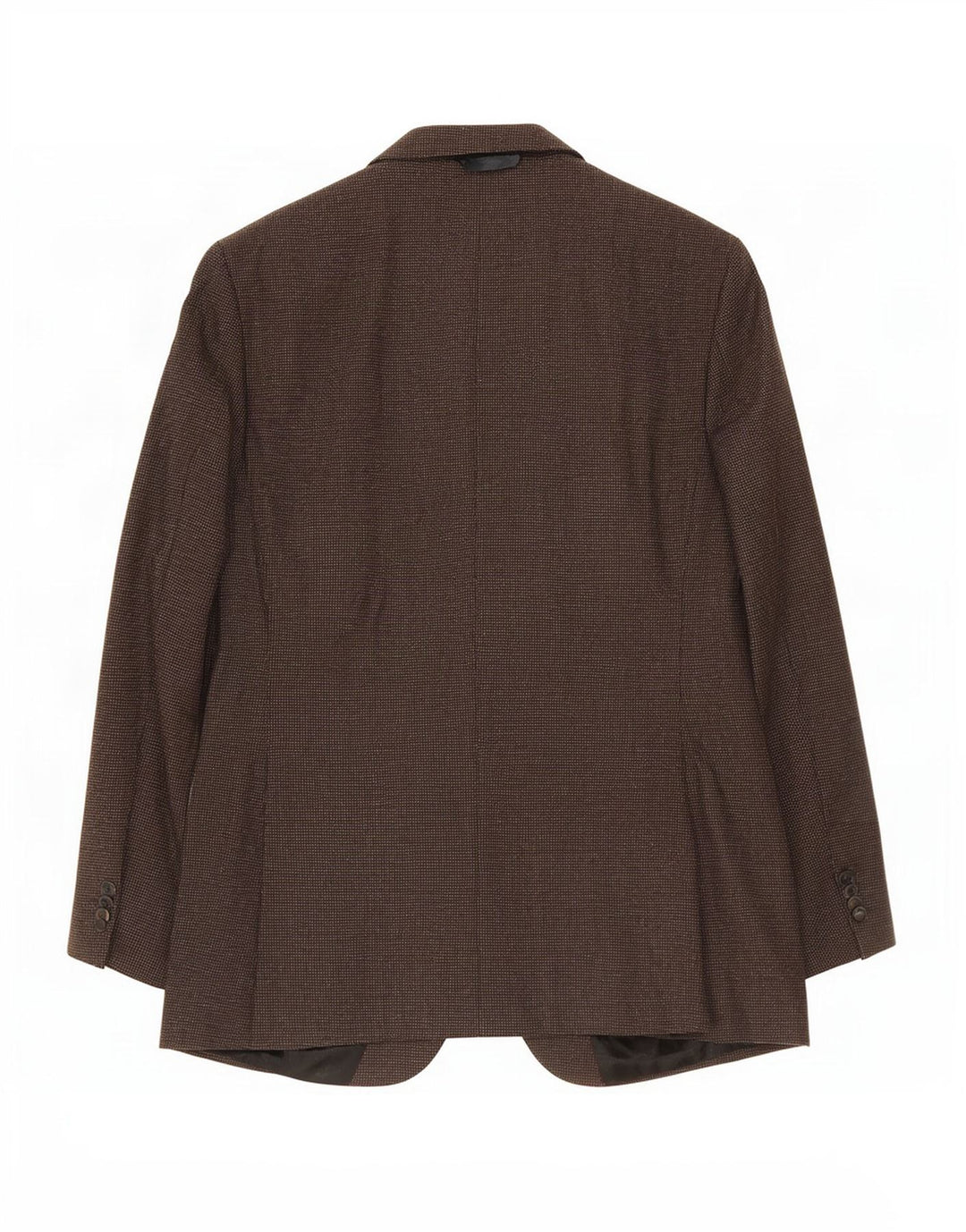 Hugo Boss Mens 2 Button Blazer Jacket US 44 2XL Brown Spotted Wool