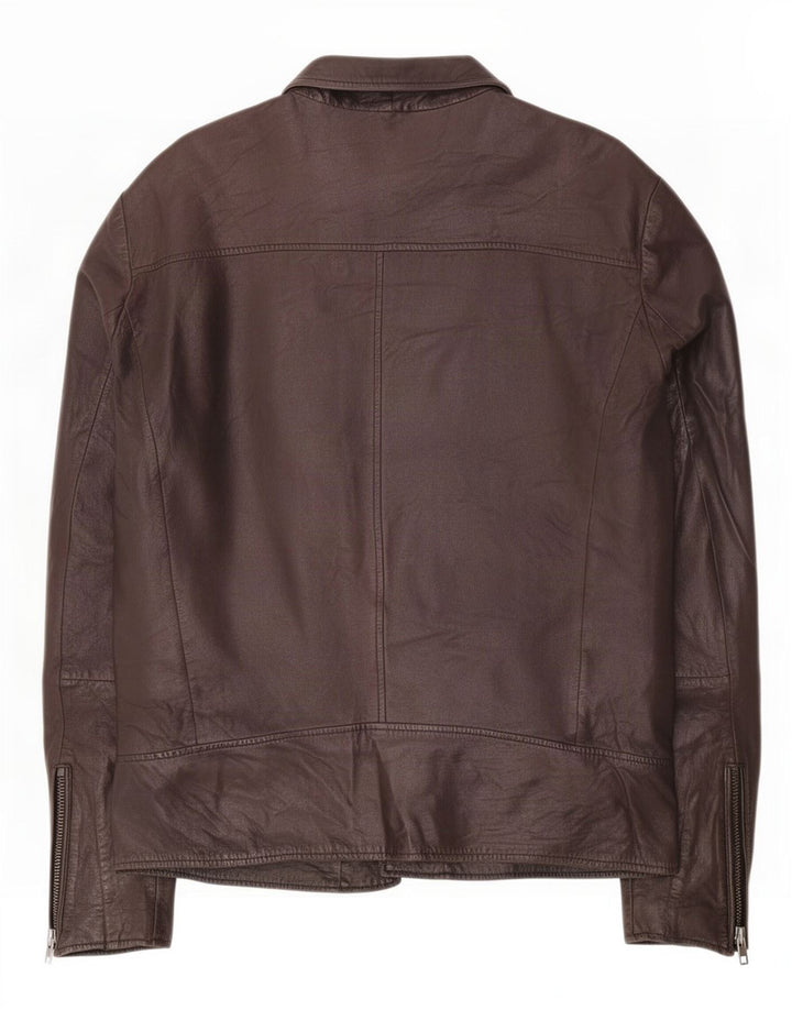Vintage Mens Leather Jacket UK 38 Medium Brown