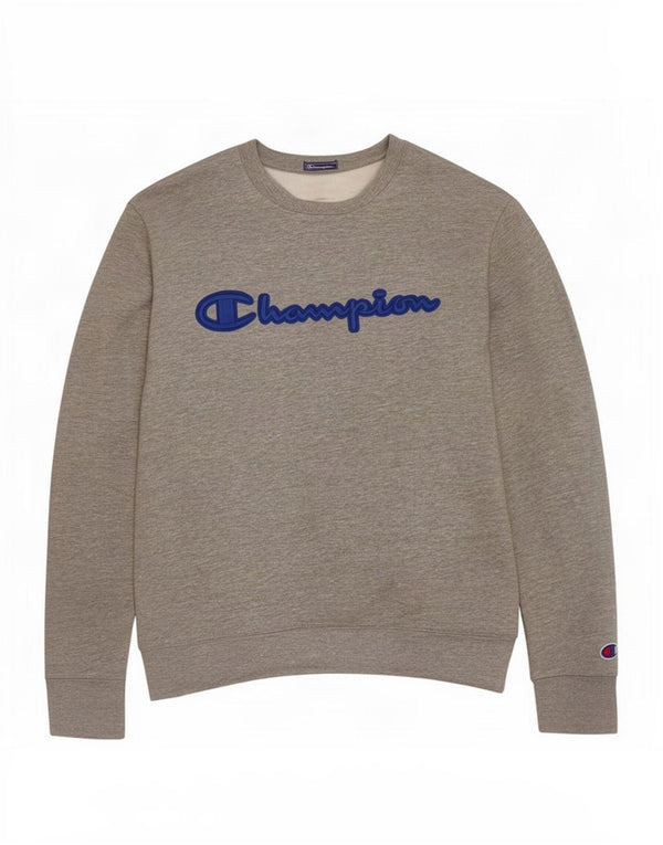 Champion Mens Graphic Sweatshirt Jumper Large Grey Cotton