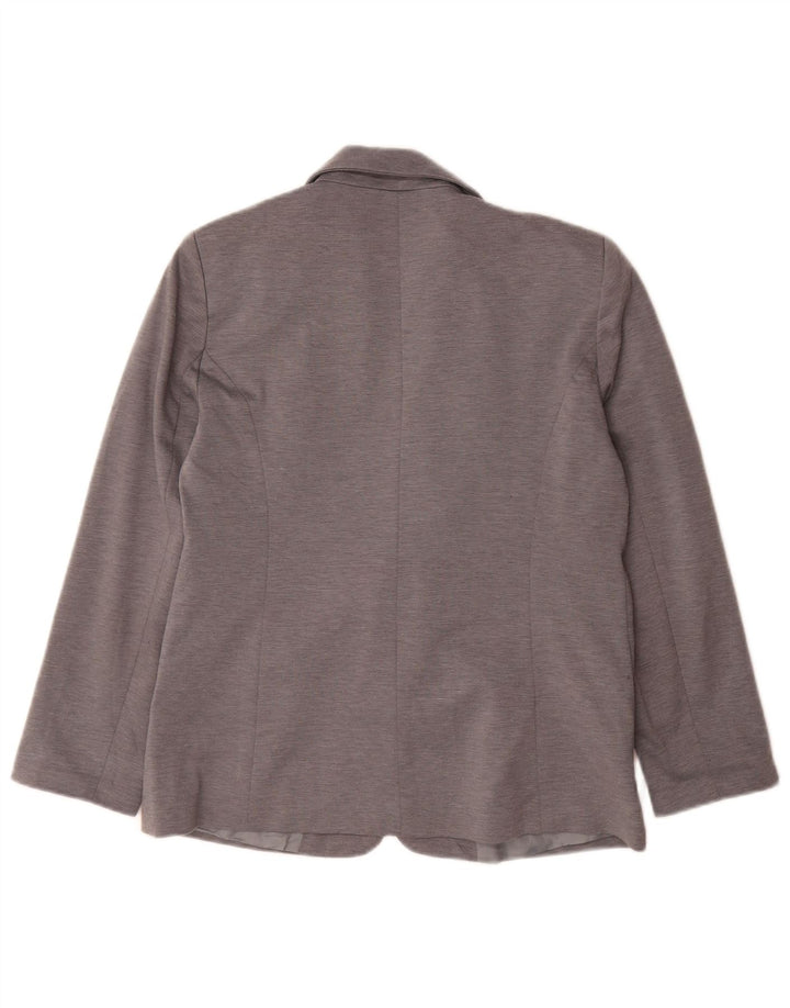 Oasis Womens Open Blazer Jacket UK 12 Medium Grey Polyester