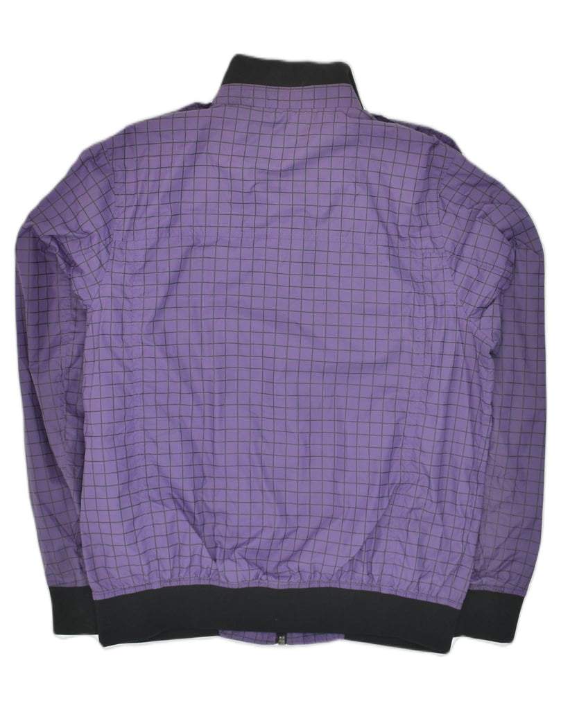 JACK & JONES Womens Bomber Jacket UK 16 Large Purple Check Polyester | Vintage Jack & Jones | Thrift | Second-Hand Jack & Jones | Used Clothing | Messina Hembry 