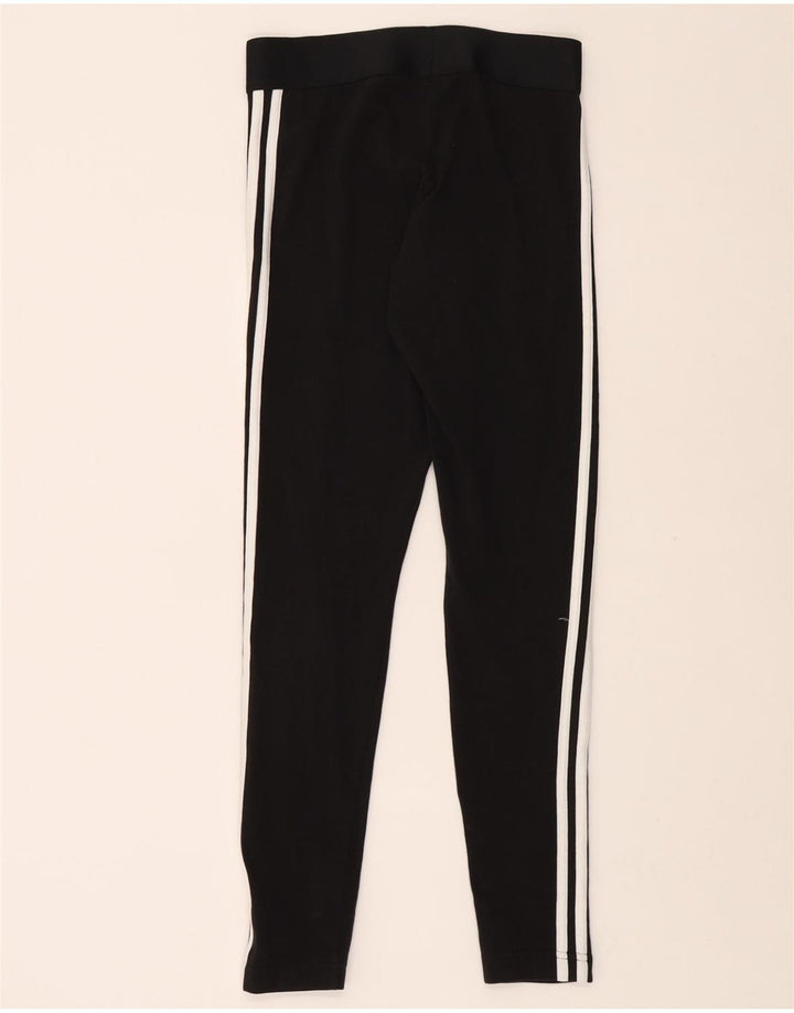 ADIDAS Womens Leggings UK 8/10 Small  Black Cotton Vintage Adidas and Second-Hand Adidas from Messina Hembry 