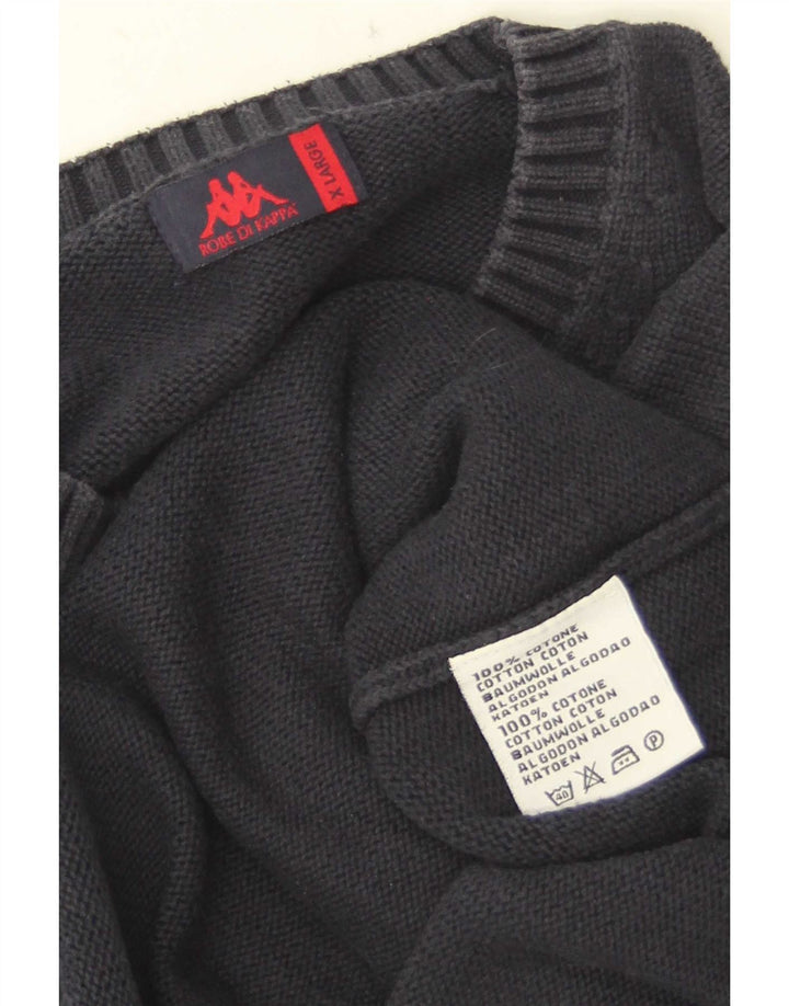Kappa Mens Crew Neck Jumper Sweater XL Navy Blue Cotton
