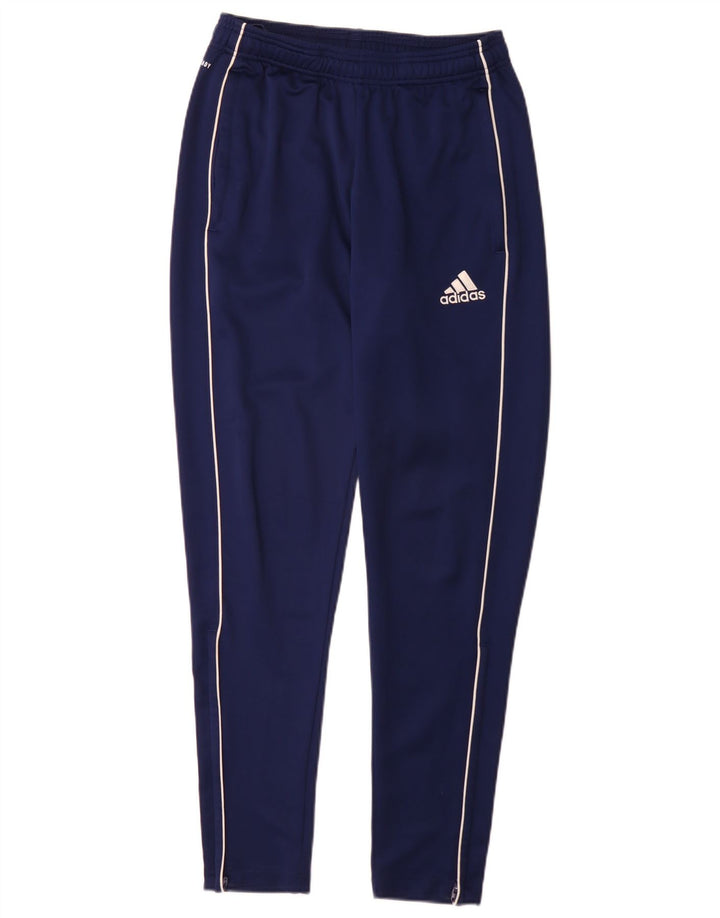 Adidas Mens Aeroready Tracksuit Trousers Small Navy Blue Polyester