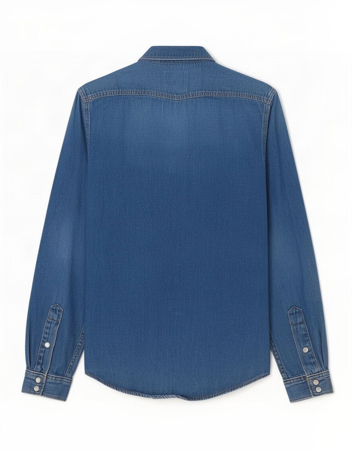 PEPE Jeans Boys Denim Shirt 15-16 Years Blue Cotton
