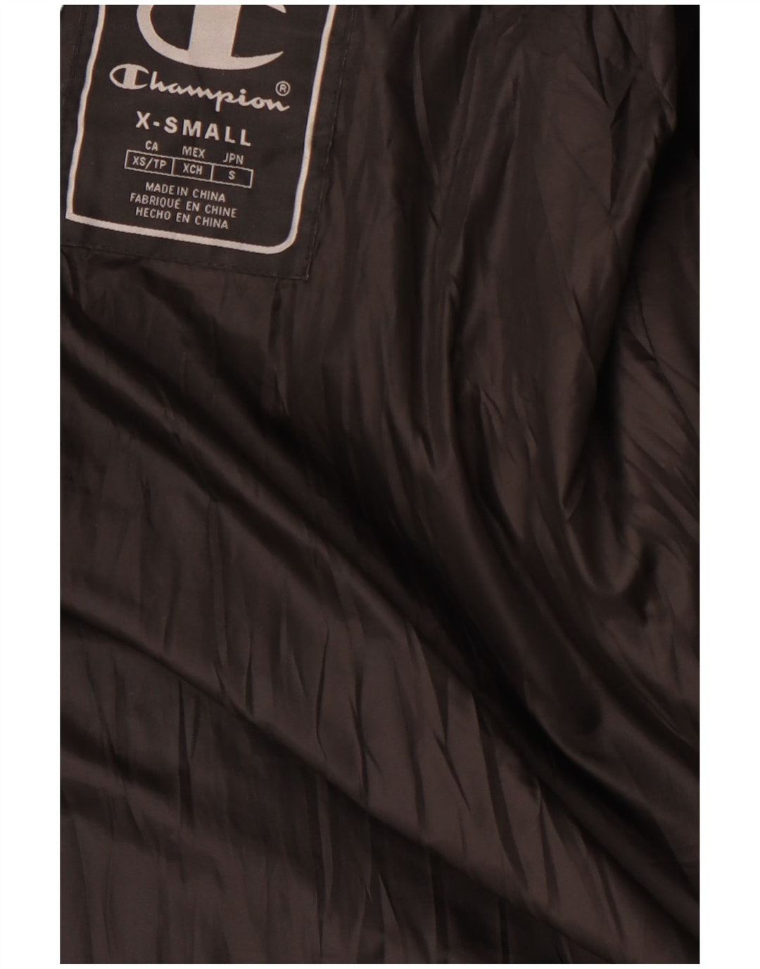CHAMPION Womens Oversized Padded Jacket UK 6 XS Black