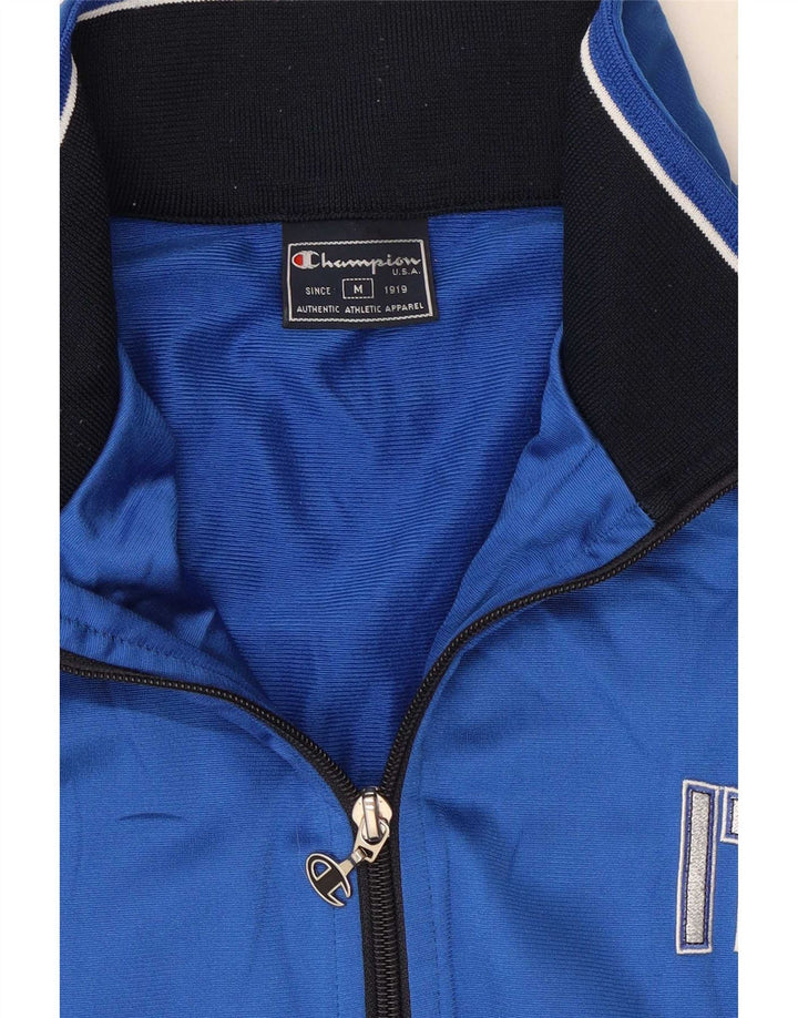 Champion Mens Italia Graphic Tracksuit Top Jacket Medium Blue Colourblock