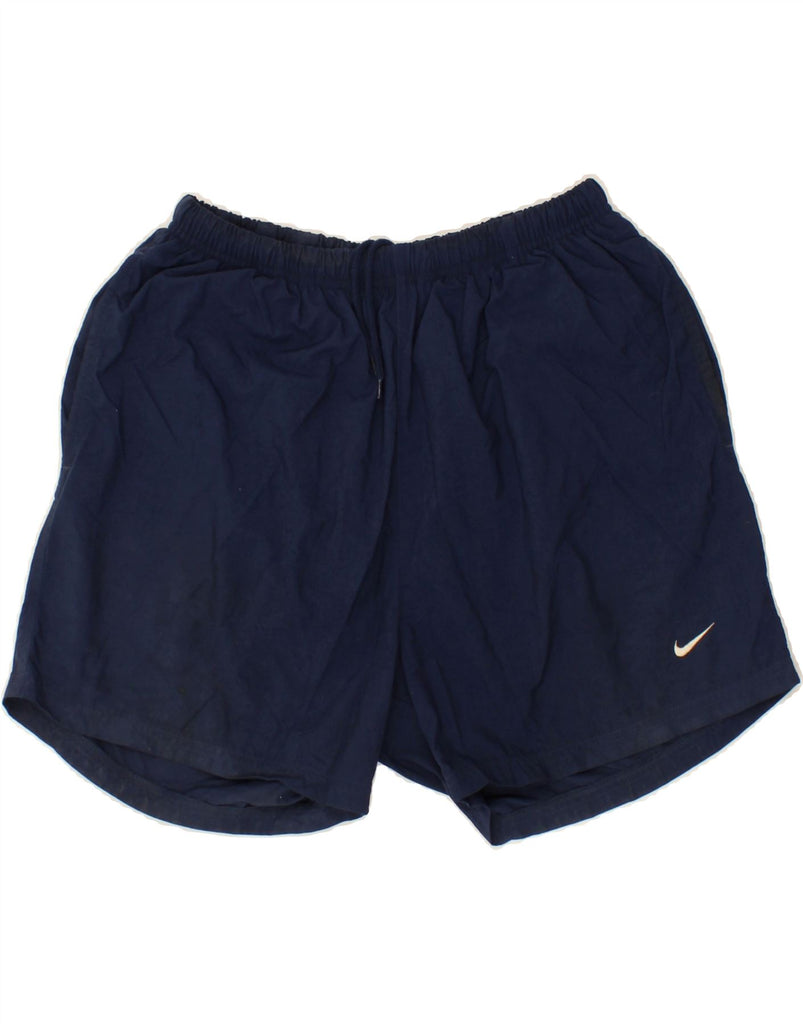 NIKE Mens Sport Shorts Medium Navy Blue Polyester Vintage Nike and Second-Hand Nike from Messina Hembry 