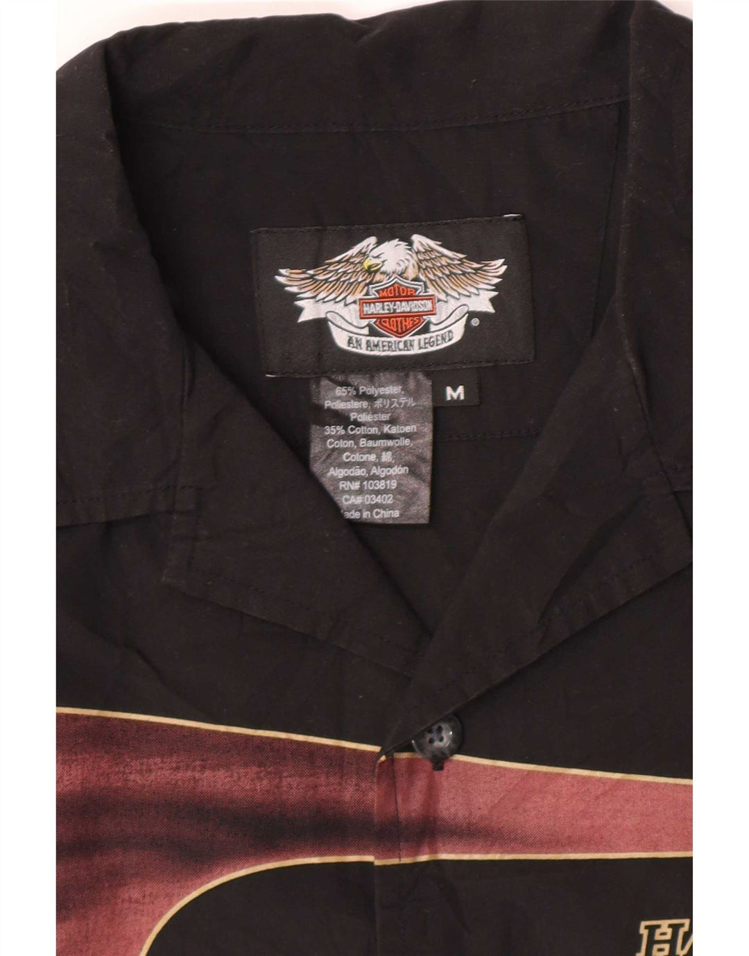 Harley Davidson Mens Short Sleeve Graphic Shirt Medium Black Motorcycle