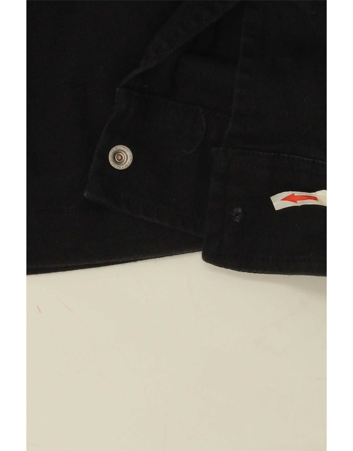 Zara Mens Bomber Jacket UK 42 XL Black Cotton