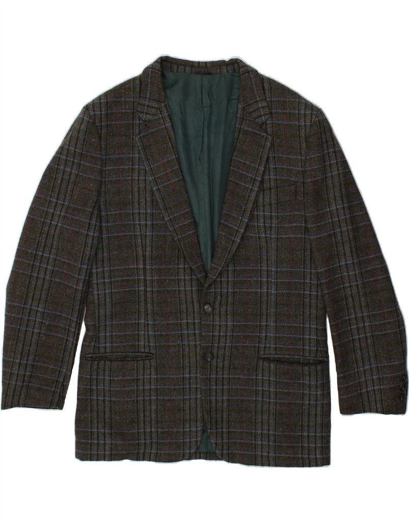 VINTAGE Mens 2 Button Blazer Jacket UK 40 Large Green Check Vintage Vintage and Second-Hand Vintage from Messina Hembry 