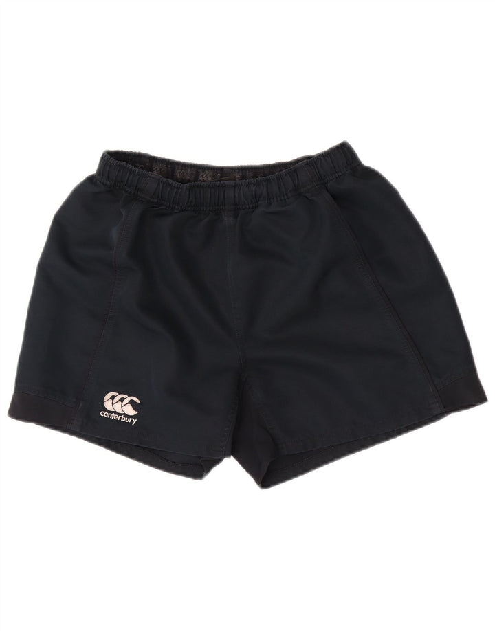 Canterbury Boys Casual Shorts 15-16 Years Large W30 Navy Blue Polyester