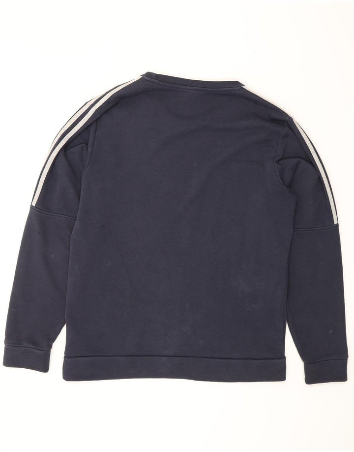 ADIDAS Mens Sweatshirt Jumper Medium Navy Blue Cotton