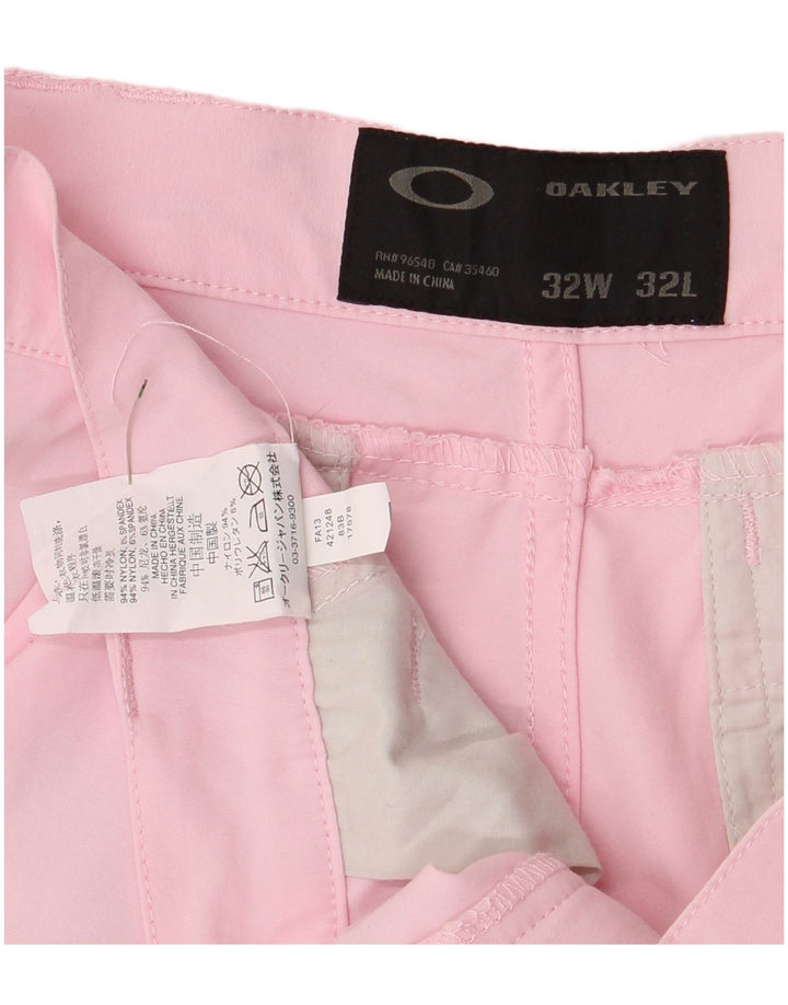Oakley Womens Capri Chino Trousers W32 L26 Pink Nylon