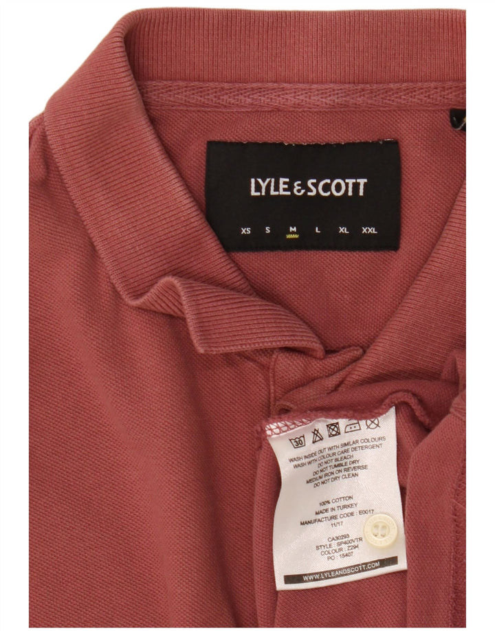 Lyle & Scott Mens Polo Shirt Medium Maroon