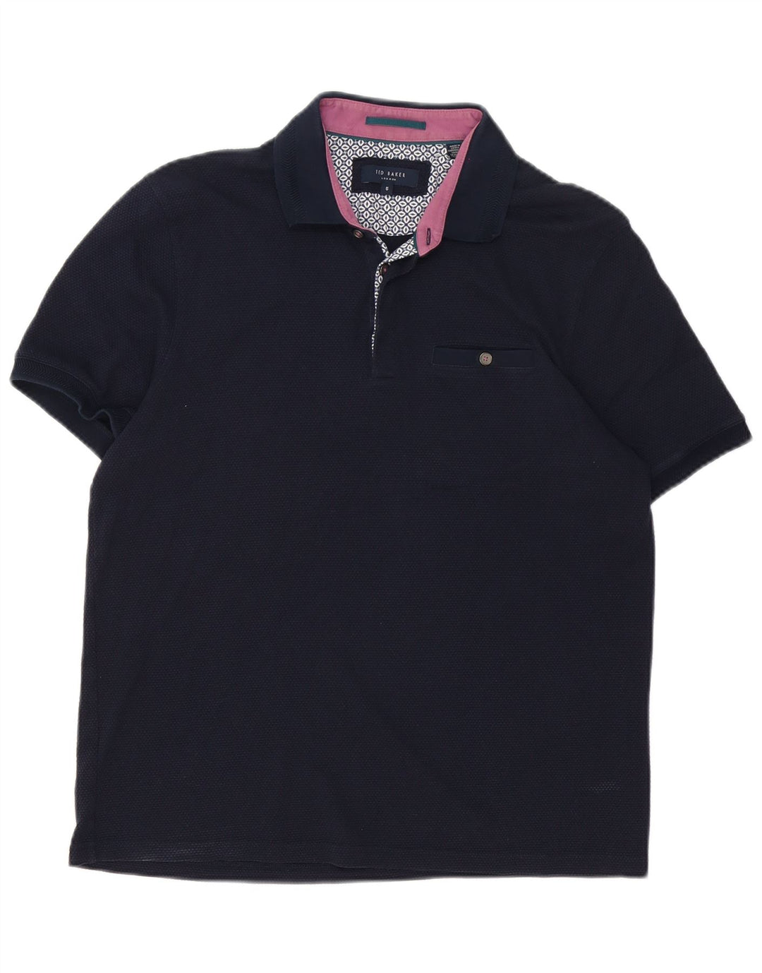 Ted Baker Mens Polo Shirt Size 5 XL Navy Blue