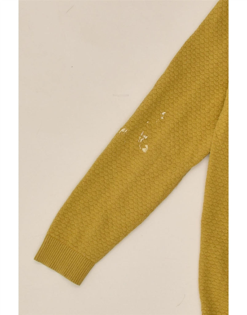 MASSIMO DUTTI Mens Crew Neck Jumper Sweater Medium Yellow Cotton | Vintage Massimo Dutti | Thrift | Second-Hand Massimo Dutti | Used Clothing | Messina Hembry 