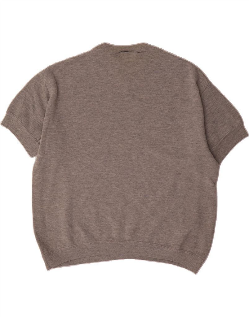 LEE Mens Short Sleeve Sweatshirt Jumper Large Grey Vintage Lee and Second-Hand Lee from Messina Hembry 