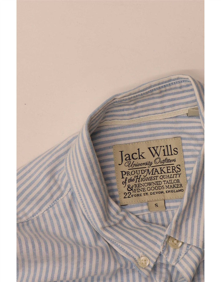 Jack Wills Mens Shirt Small Blue Pinstripe Cotton
