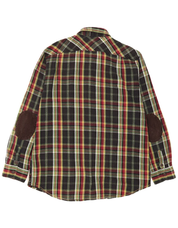 Marlboro Classics Mens Checked Custom Fit Flannel Shirt 3XL Black Check